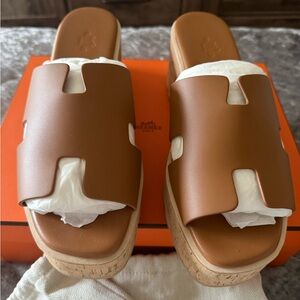 Hermès Eze 30 Natural Sandals